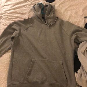 Zumiez Gray Sweatshirt with red stripes on sleeve